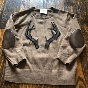 Boys Deer Antler Sweater 2T